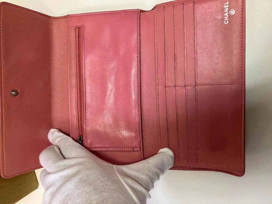 み*―様 売り切りセール【ダメージあり】CHANEL カメリア　長財布