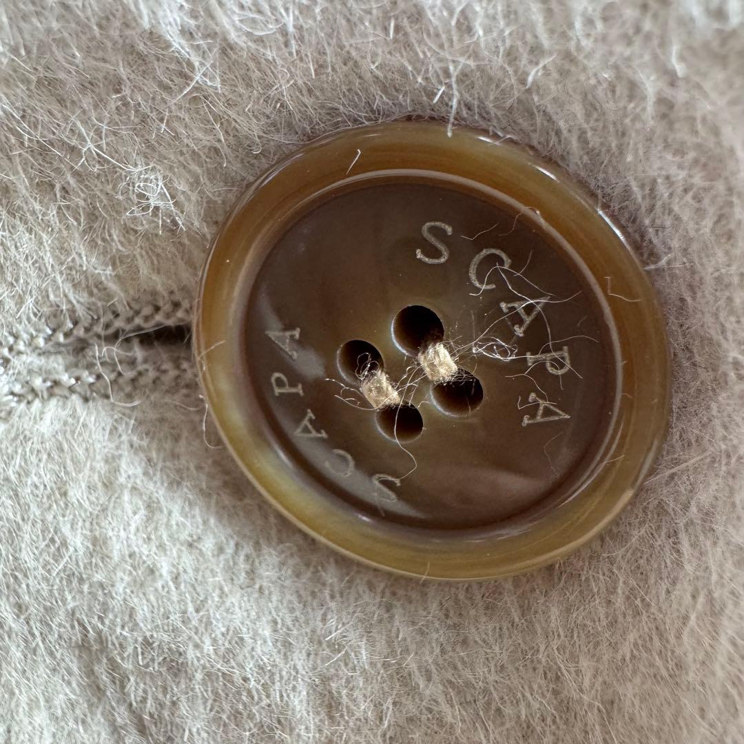 専用 SCAPA 近年モデル　フーデッドコート　裏地ペイズリー柄　アンゴラ混