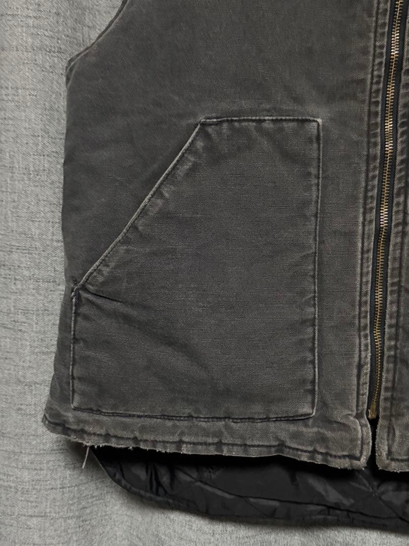 90s Carhartt カーハート ダックベスト ブラック 腰ゴム