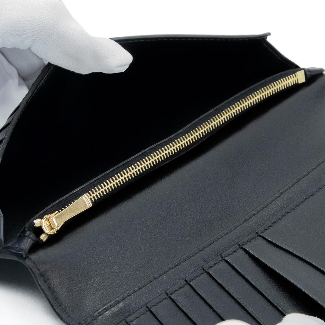 本物 新品同様 セリーヌ 二つ折り財布 メンズ トオンフ 黒 スリム スマート
