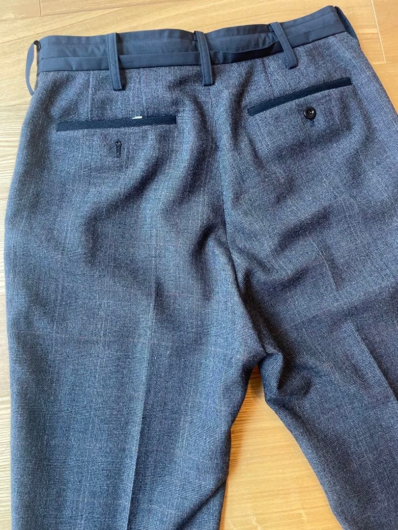sacai 22AW ガンクラブチェック ウールパンツ 2