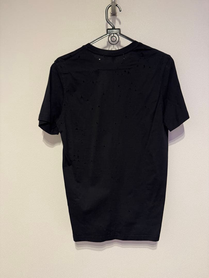GIVENCHY ロゴTシャツ S ブラック ダメージ加工 正規品 ジバンシー