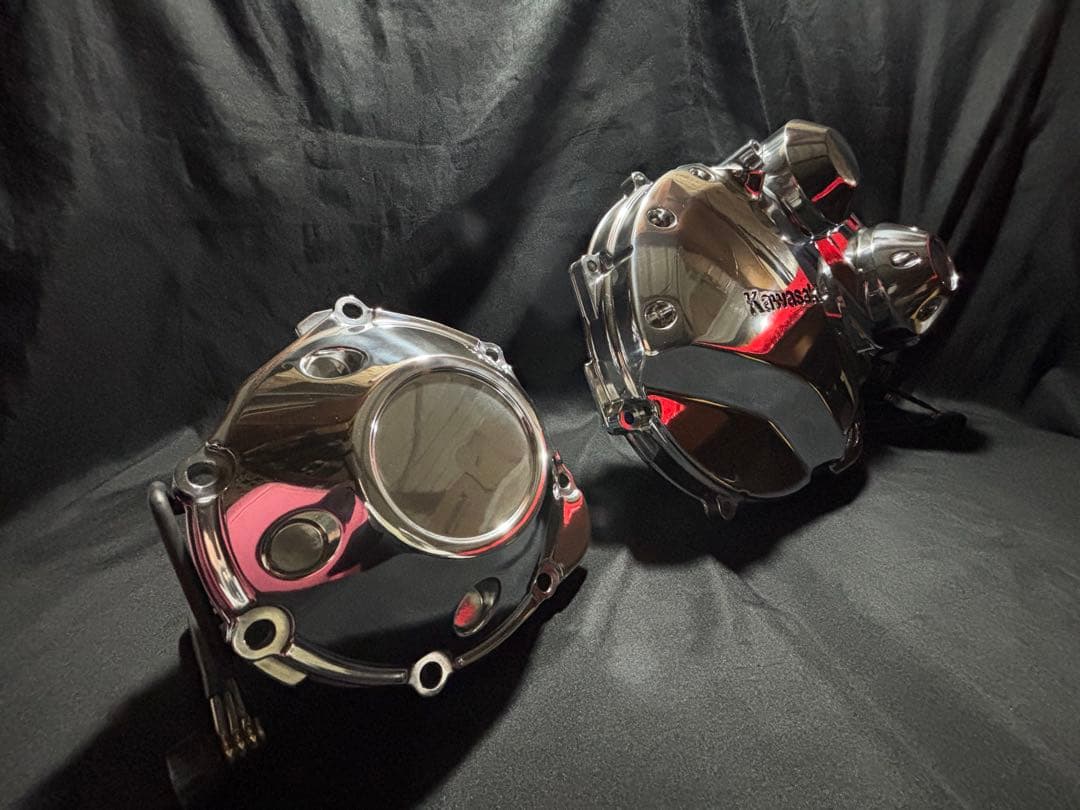 バフ工房 ZRX1200DAEG 新品クラッチカバー&新品パルシングカバー