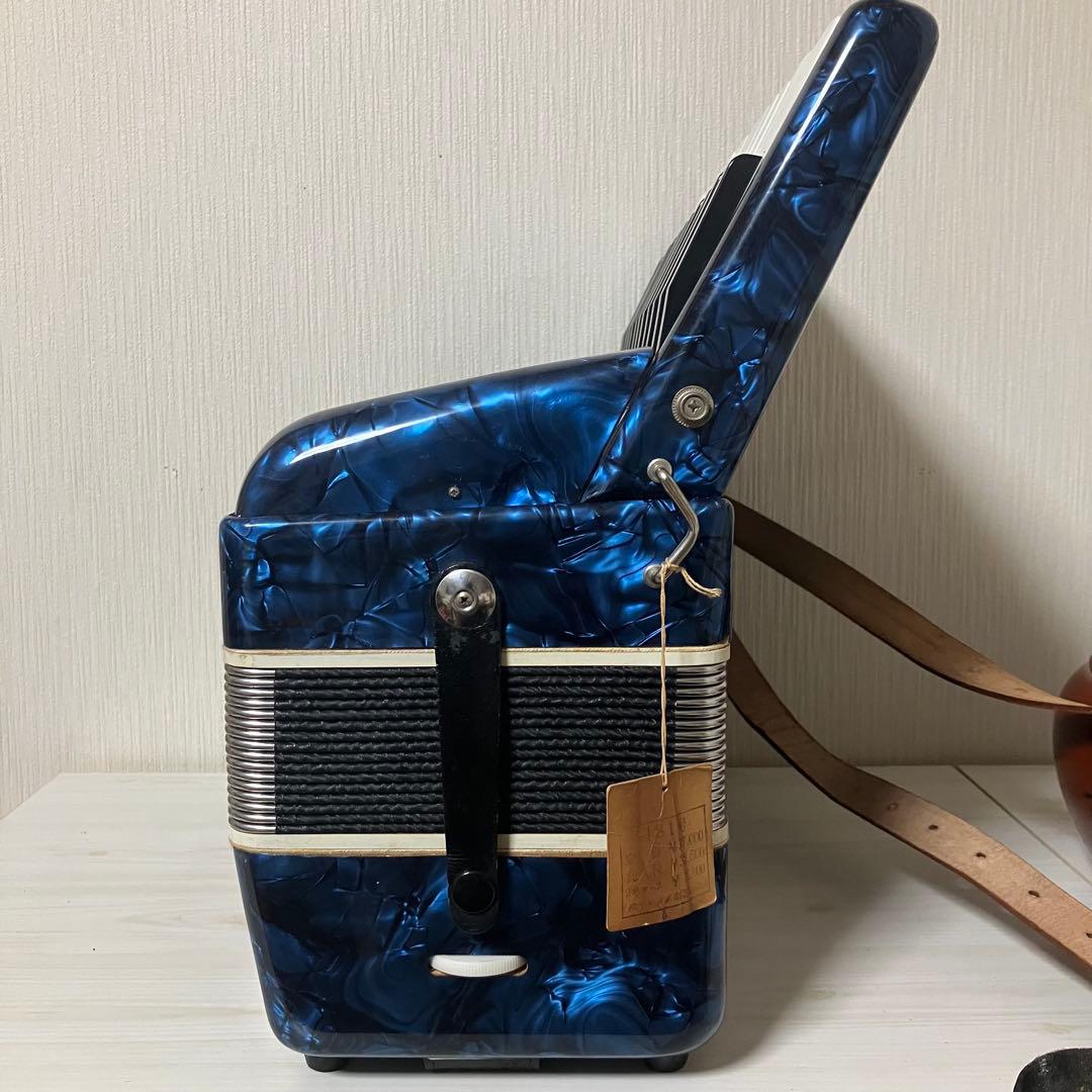 トンボ　TOMBO アコーディオン No.181 青 30鍵盤 ハードケース付き