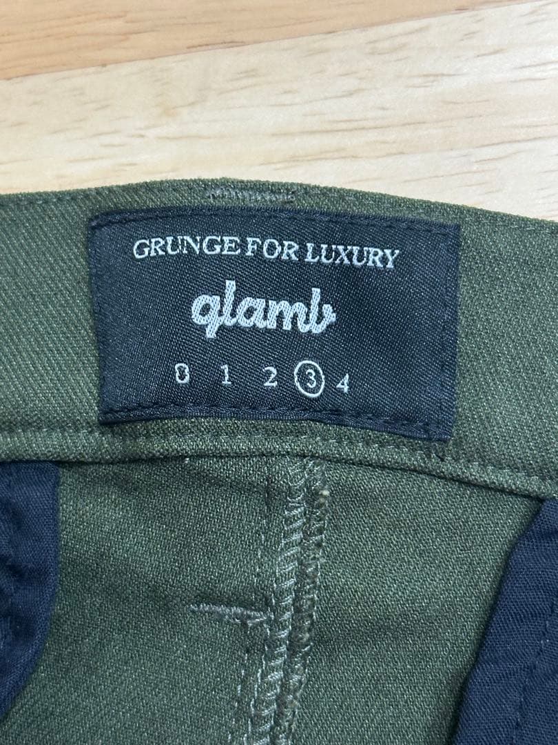 グラム glamb カーキグリーン サルエル ボトムスLサイズ（3）