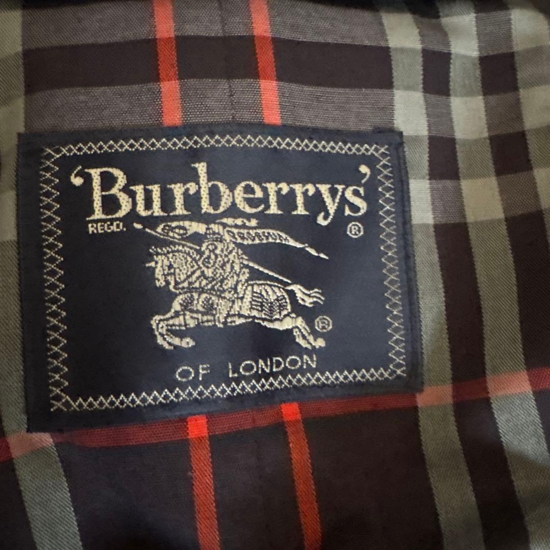 Burberry ロングコートネイビー