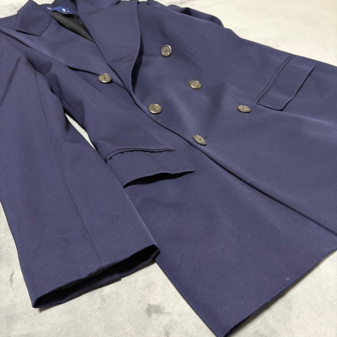 美品Ralph Lauren テーラードジャケット ダブルボタンM 紺ブレウール