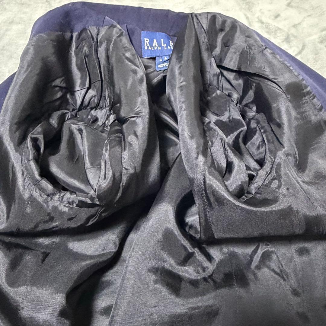 美品Ralph Lauren テーラードジャケット ダブルボタンM 紺ブレウール