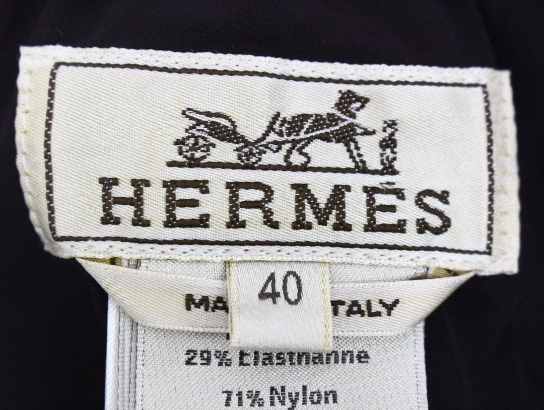 ◇美品 HERMES ダークパープル ナイロンパンツ メンズ