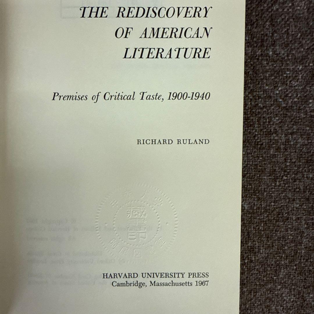 洋書 The Rediscovery of American Literature