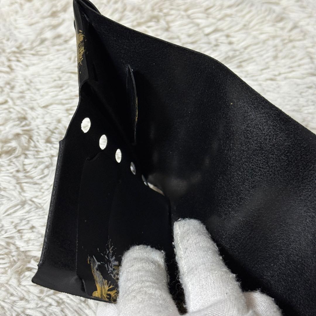 極美品✨所作　Shosa 三つ折り財布　海月　cp2.5 レザー　ブラック