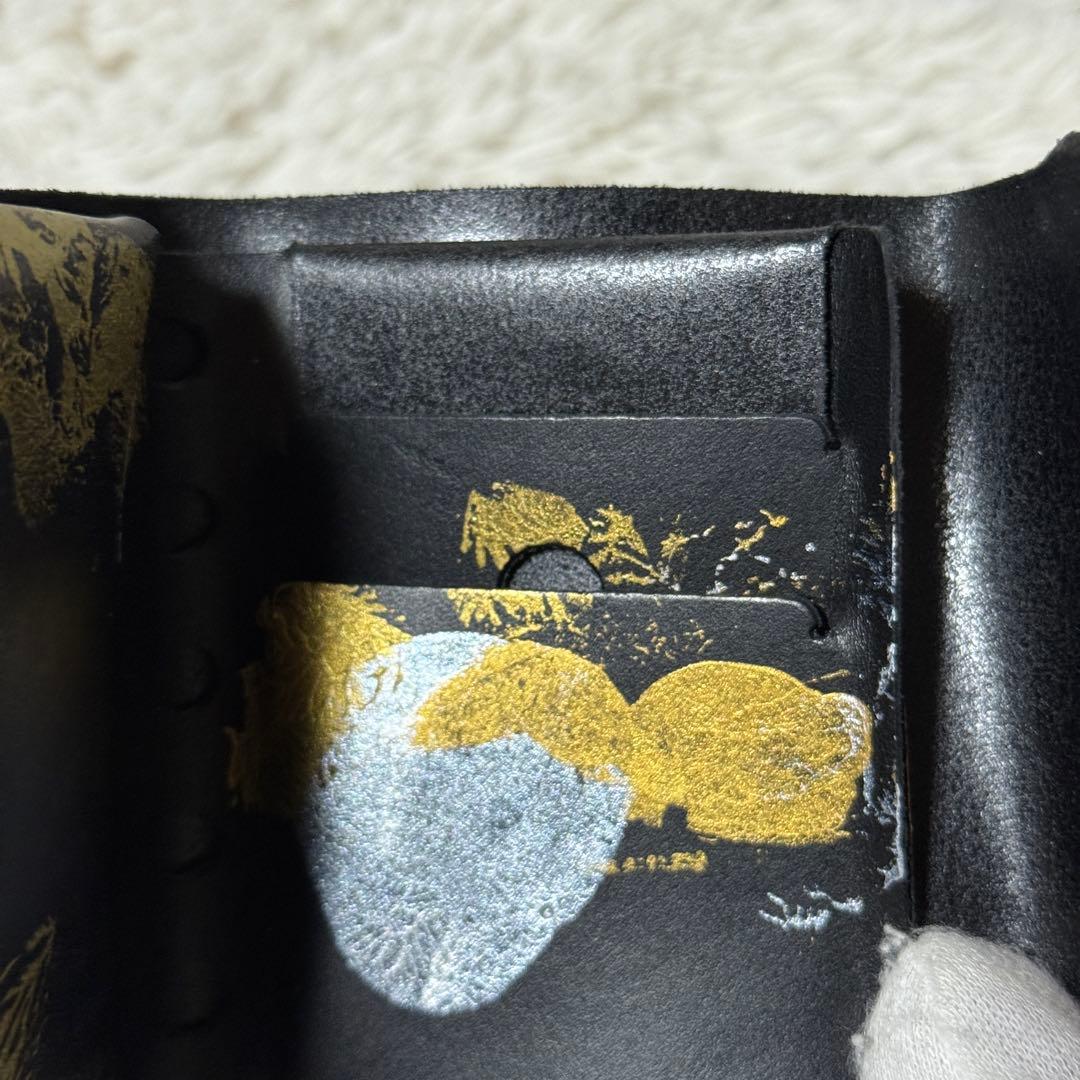 極美品✨所作　Shosa 三つ折り財布　海月　cp2.5 レザー　ブラック
