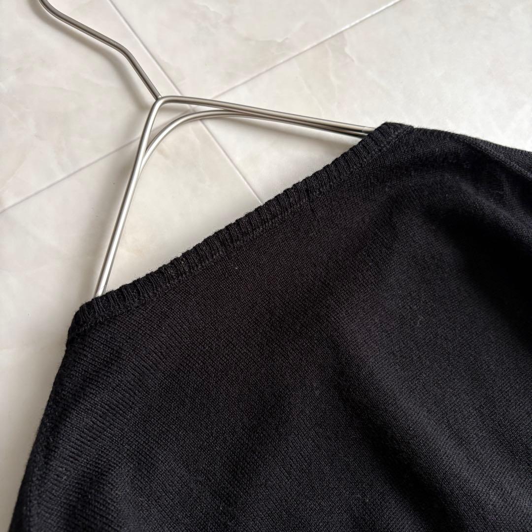 BURBERRY BLUE LABEL ウールカーディガン 黒38 ノバチェック