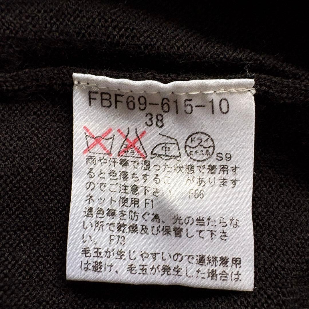 BURBERRY BLUE LABEL ウールカーディガン 黒38 ノバチェック