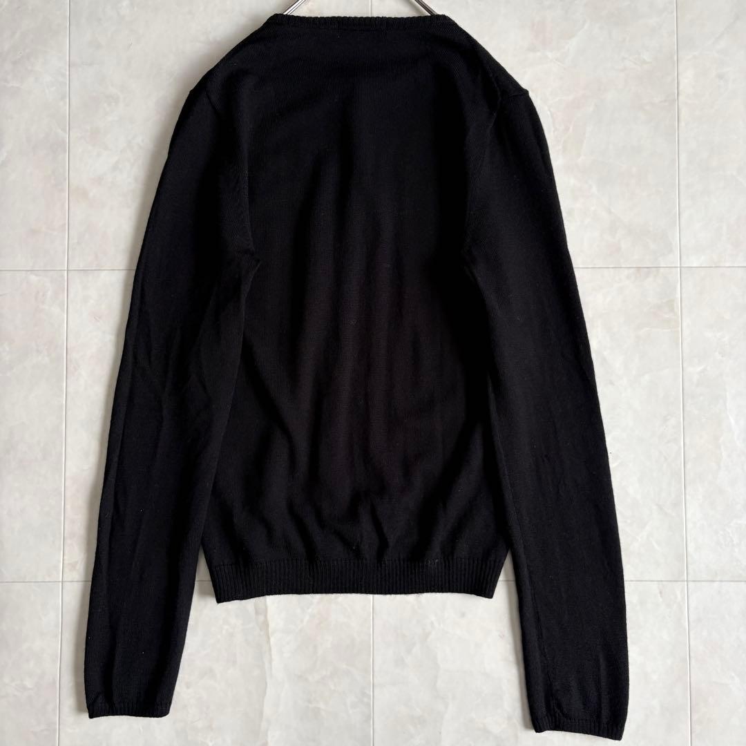 BURBERRY BLUE LABEL ウールカーディガン 黒38 ノバチェック