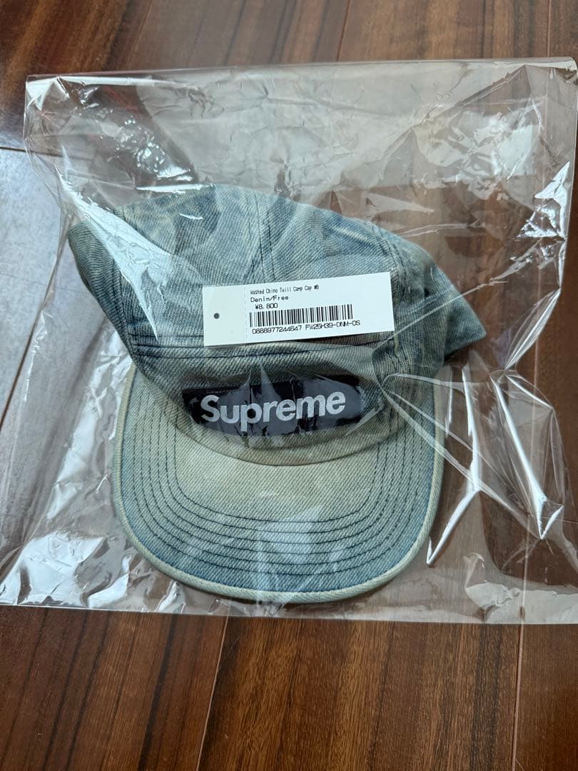 新品 Supreme washed Chino Twill Camp Cap