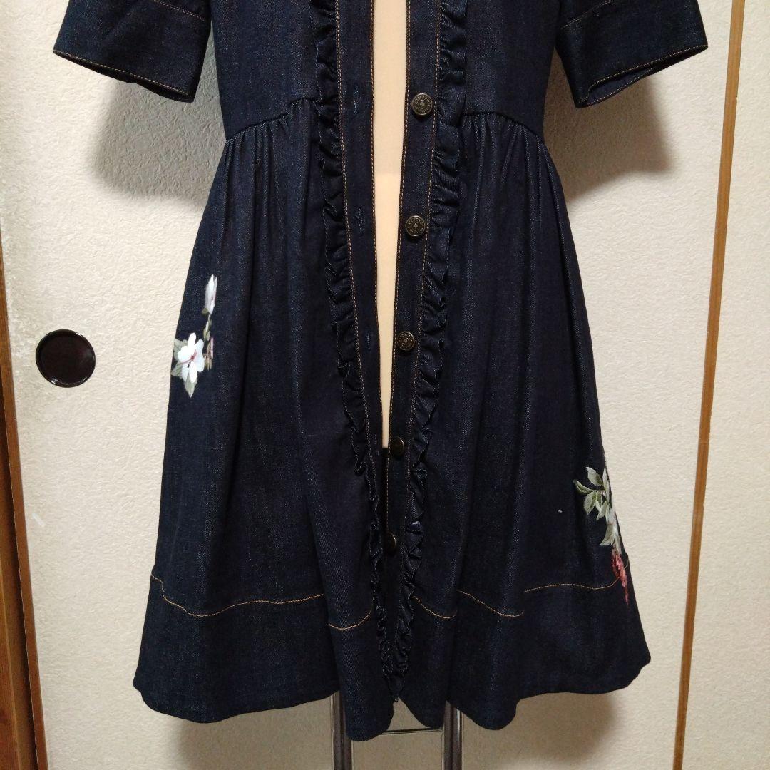 ケイトスペード　ワンピース　レディース　デニム　花柄　サイズ６