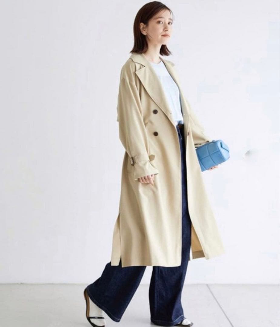 ほぼ新品＊URBAN RESEARCH ウエストドロストトレンチコート防花粉加工