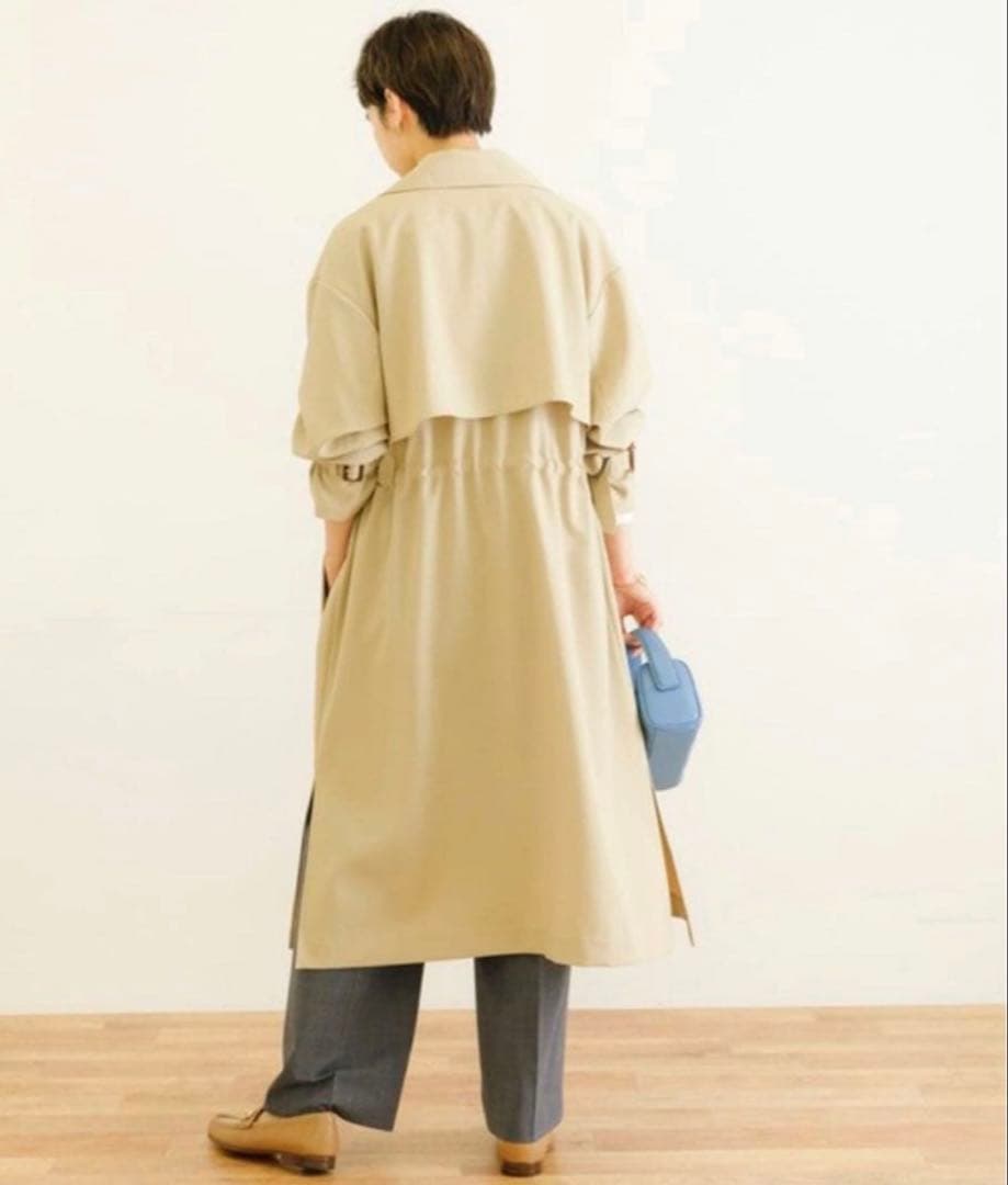 ほぼ新品＊URBAN RESEARCH ウエストドロストトレンチコート防花粉加工