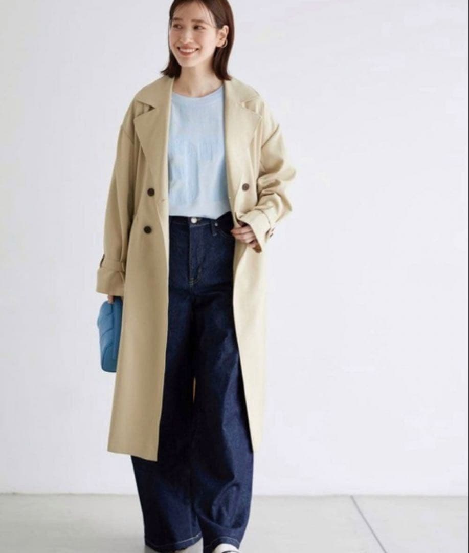 ほぼ新品＊URBAN RESEARCH ウエストドロストトレンチコート防花粉加工