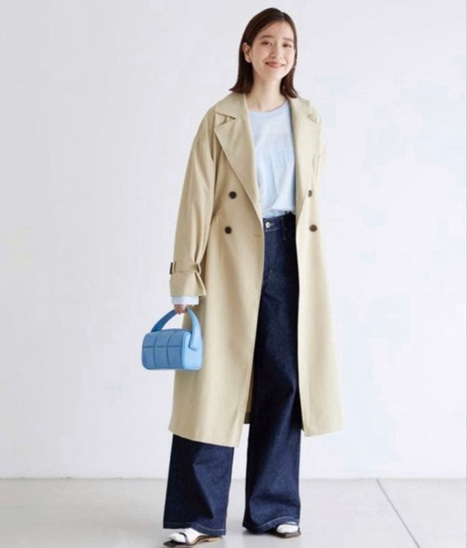 ほぼ新品＊URBAN RESEARCH ウエストドロストトレンチコート防花粉加工