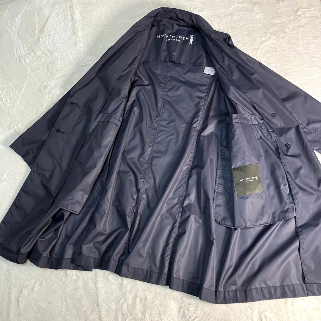 【むず様】極美品✨マッキントッシュロンドン✨ナイロンタフタコート　撥水ネイビーL