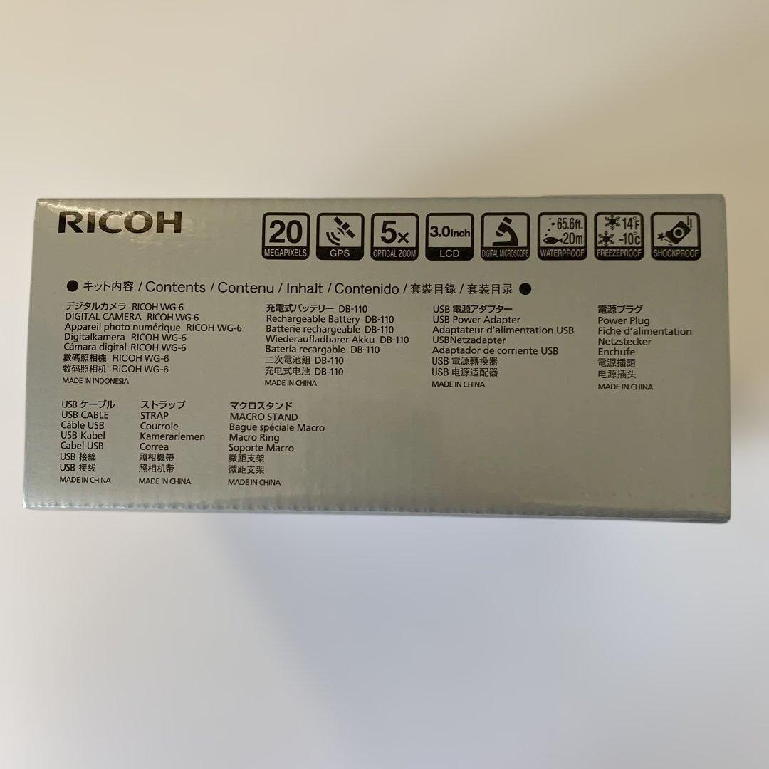 RICOH WG-6 ブラック コンパクトデジタルカメラ　新品50,600