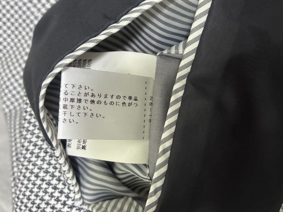極美品☆ 23区 千鳥柄ロングジャケット 48 背抜き　卒業　卒園　入学　入園