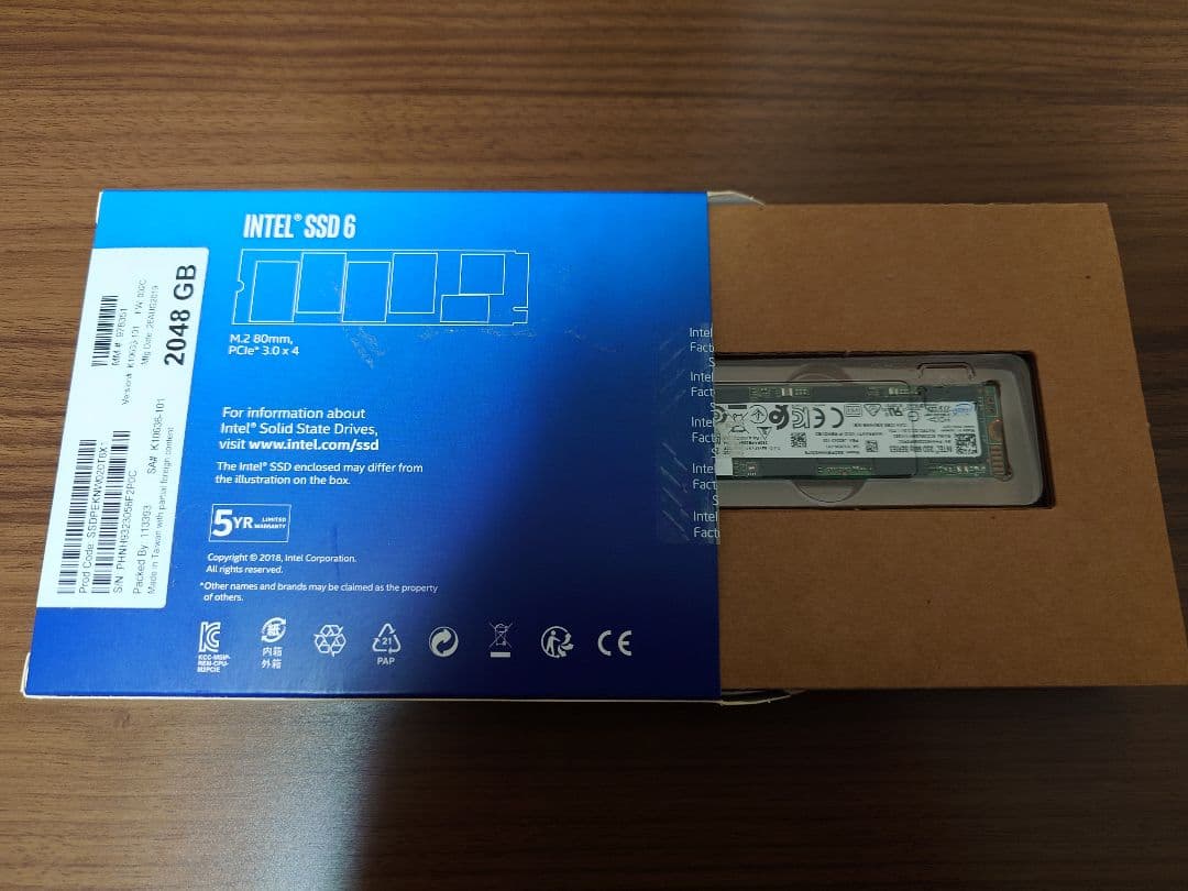 2TBSSD【中古】【非常に良い】SSDPEKNW020T8X1