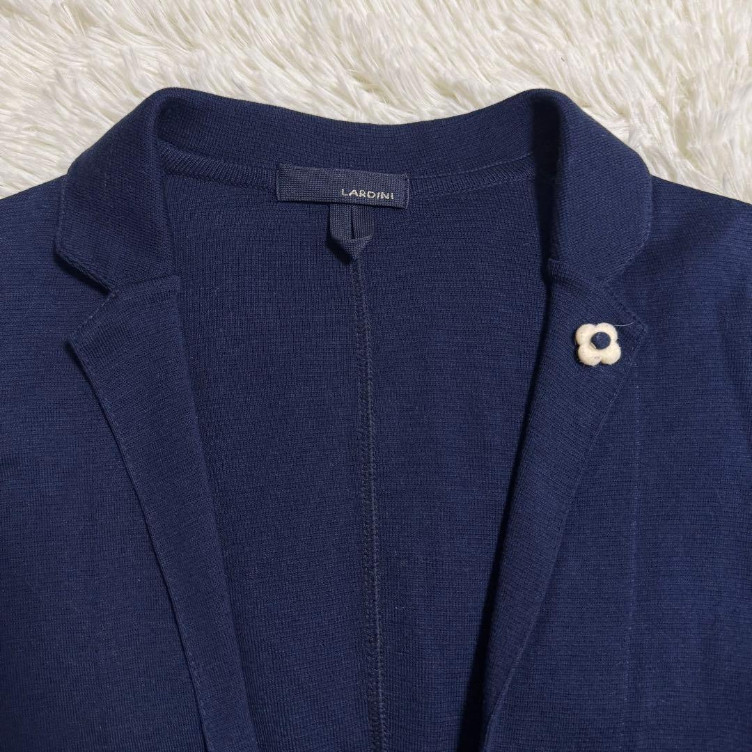 LARDINI ラルディーニ ニット コットン ジャケット　ブートニエール