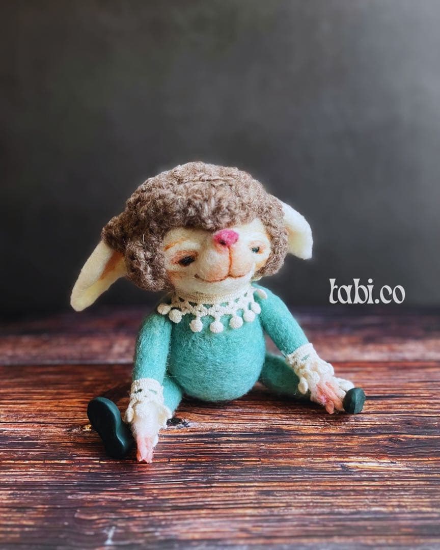 羊毛フェルト アートドール パポテ モワノーさん