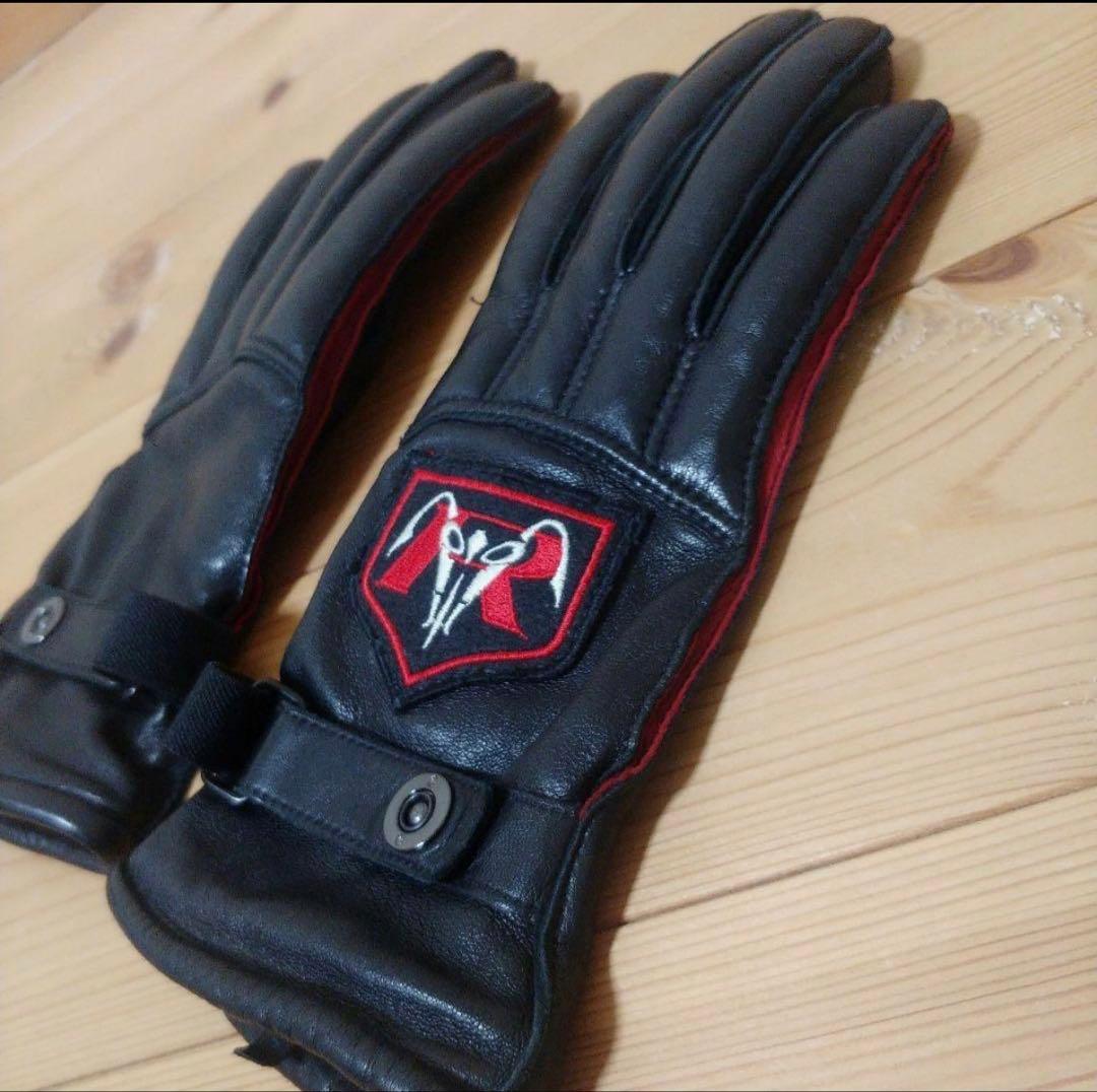 レザーグローブ　仮面ライダー　ビクトリノックス　革手袋　カシミア　立花レーシング