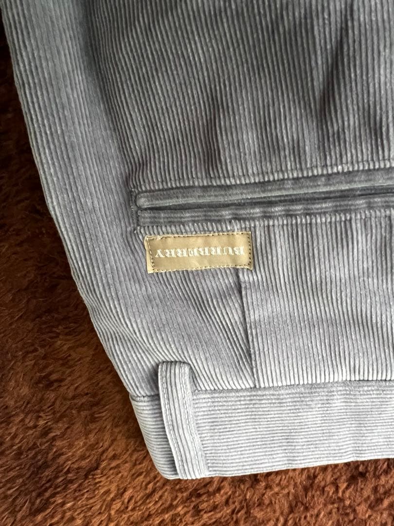 BURBERRY グレー コーデュロイ セットアップ
