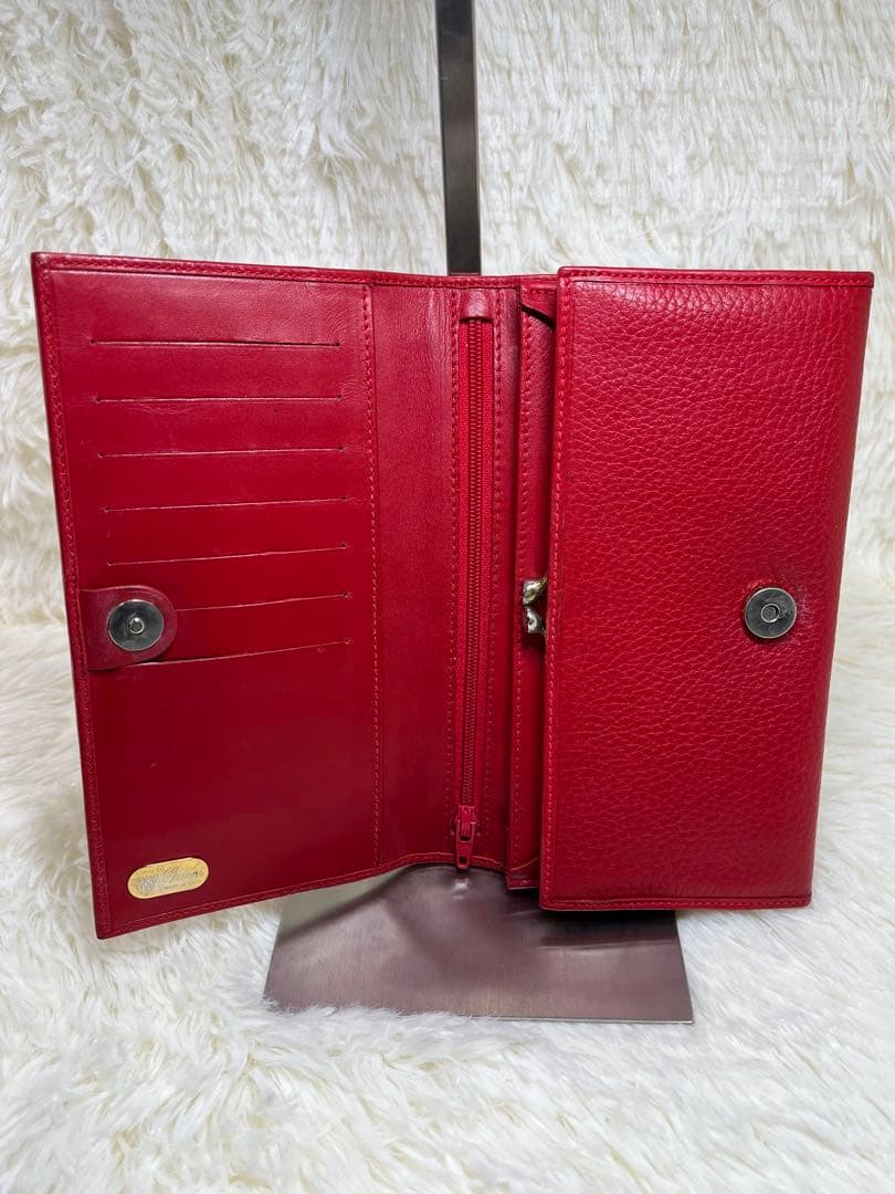 ✨極美品✨ グッチ　GUCCI 二つ折り財布 レザー GG ワインレッド