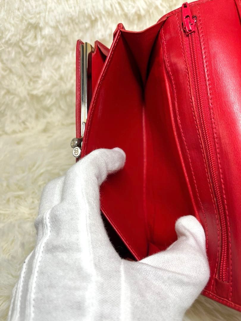 ✨極美品✨ グッチ　GUCCI 二つ折り財布 レザー GG ワインレッド