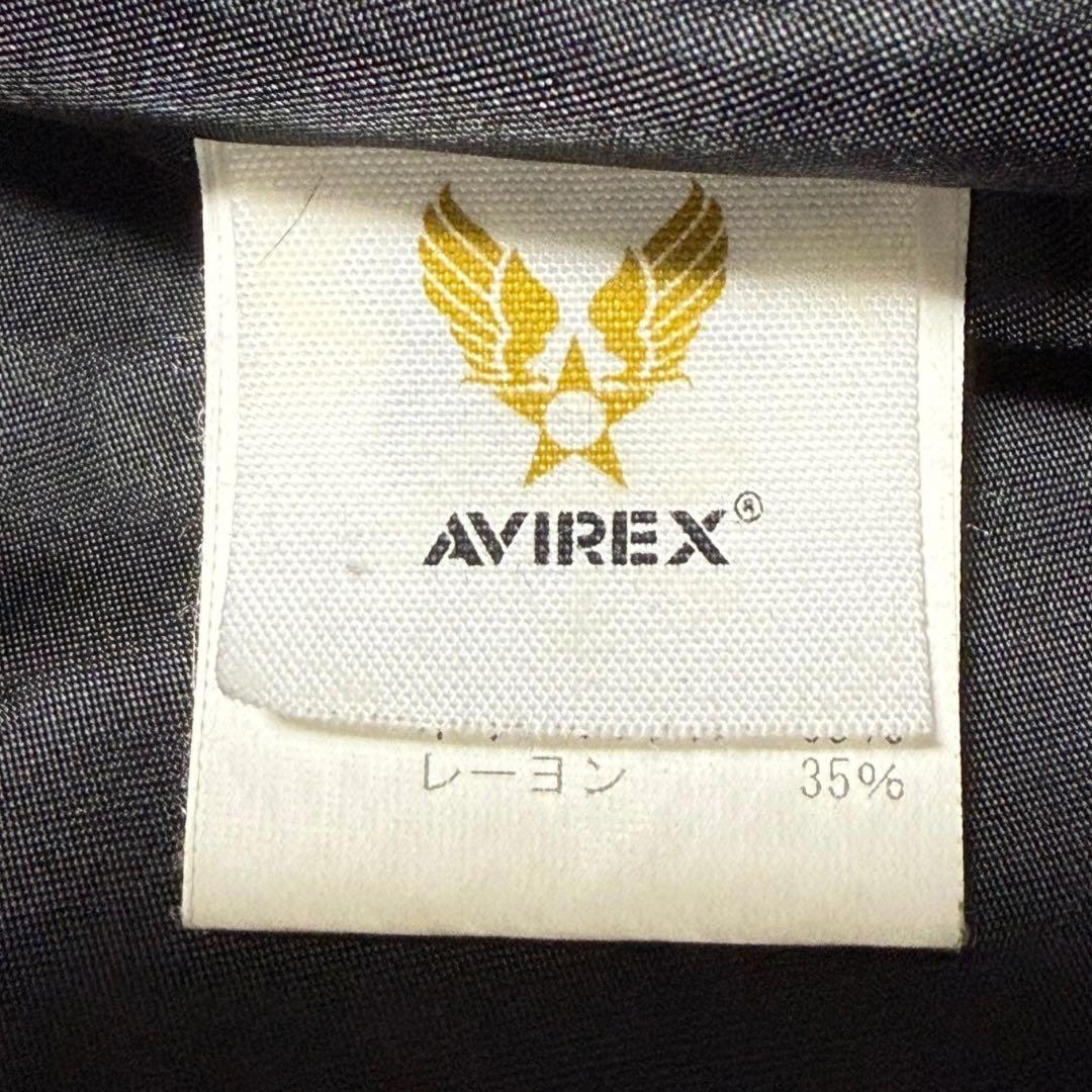 AVIREX アヴィレックス ナイロンジャケット XL 刺繍 NAVISM