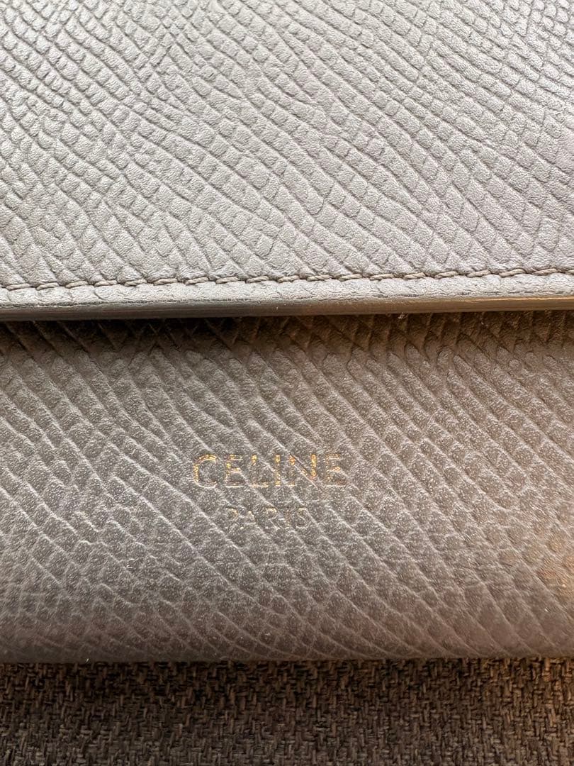 CELINE セリーヌ スモール トリフォールドウォレット ペブル 財布 美品