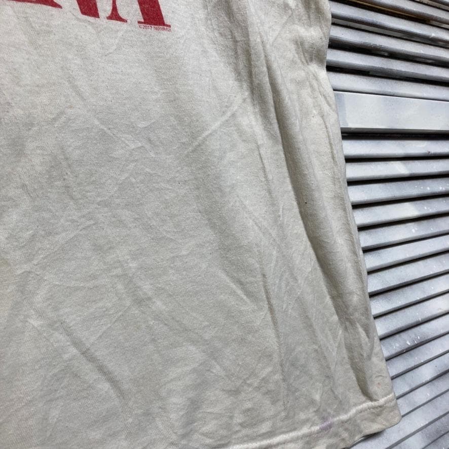 BOMW リンガー Tシャツ 古着 白 ニルバーナ NIRVANA にこ バンド