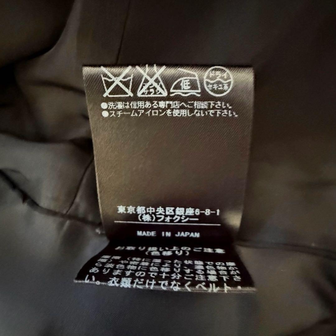 激カワ♡未使用級 FOXEY 斜めリボン テーラードジャケット 黒 40 日本製