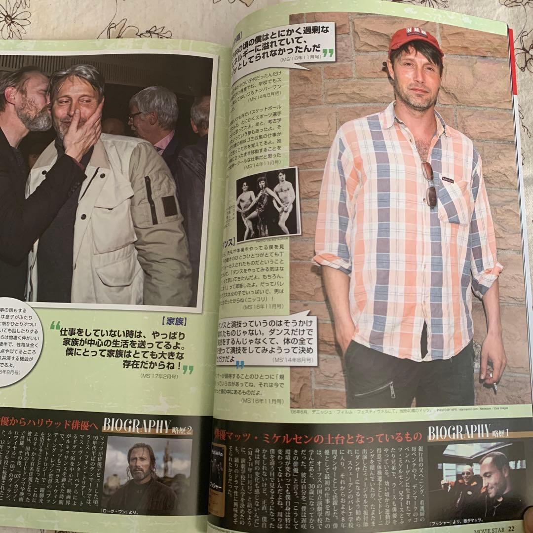 ⭐️美品　ムービースター　マッツ・ミケルセン　ポスター　特集30ページ　ハンニバル
