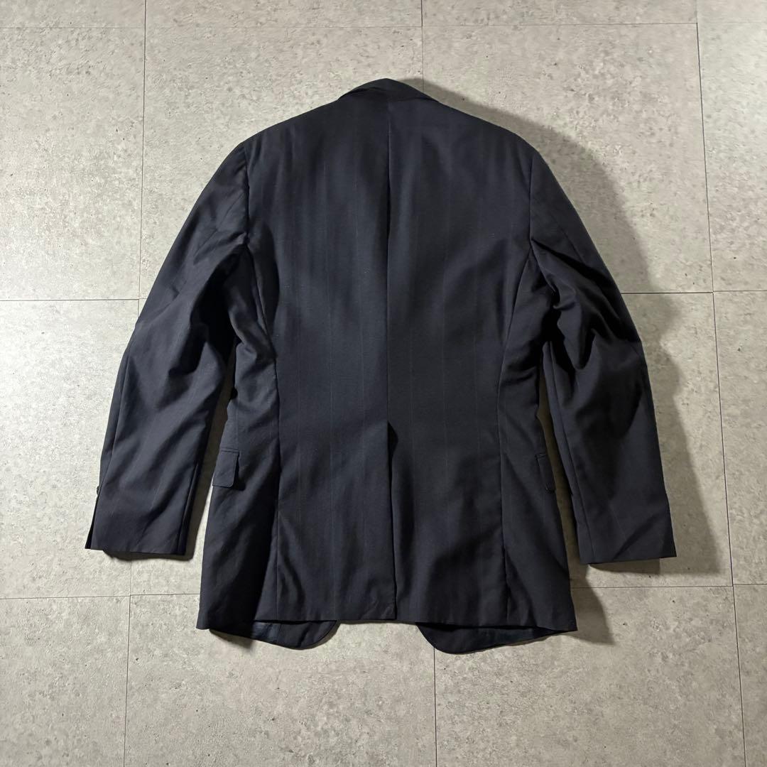 80s Ralph Laurenストライプテーラードジャケットダークネイビー