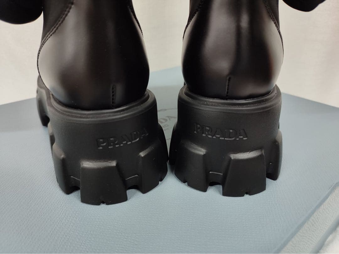 PRADA モノリス ブーツ 23.5黒