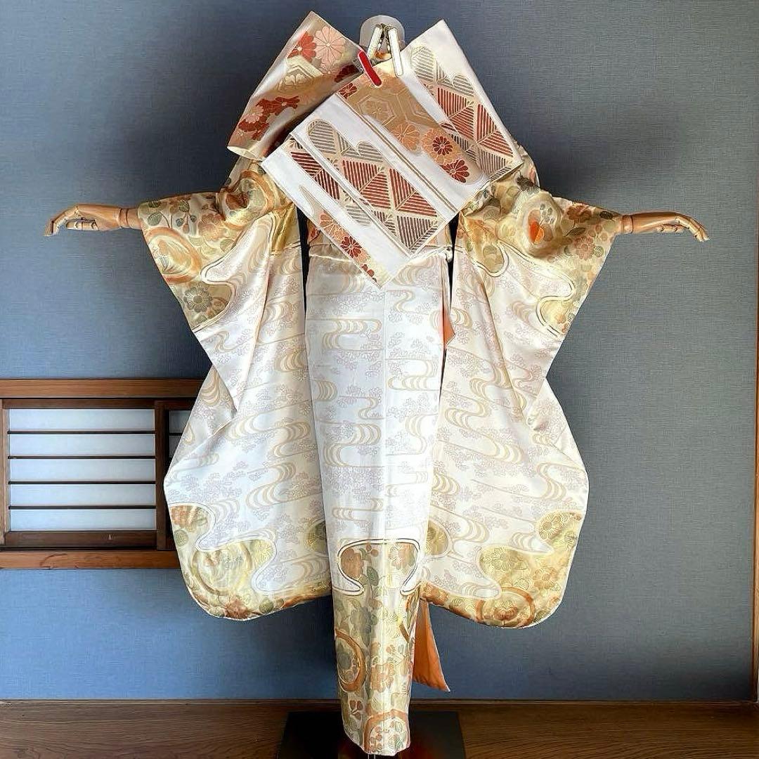 振袖フルセット　手描き友禅　手刺繍　金彩　成人式振袖　振袖　➕サイズ