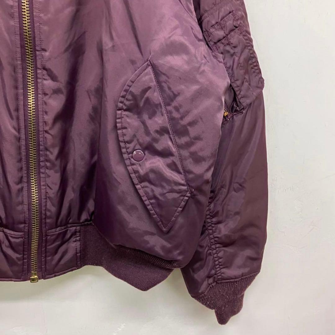 90s MA-1 フライトジャケット 短丈 ボルドー TALON VINTAGE