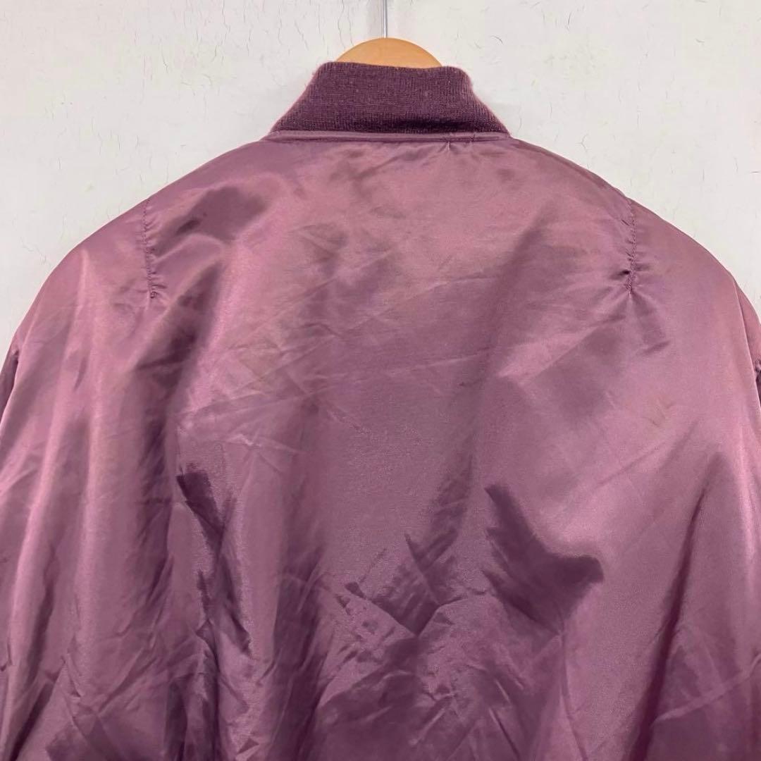 90s MA-1 フライトジャケット 短丈 ボルドー TALON VINTAGE