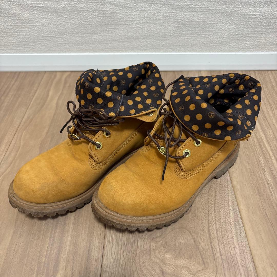Timberland ブーツ ベージュ ドット柄　レディース23cm 即購入OK