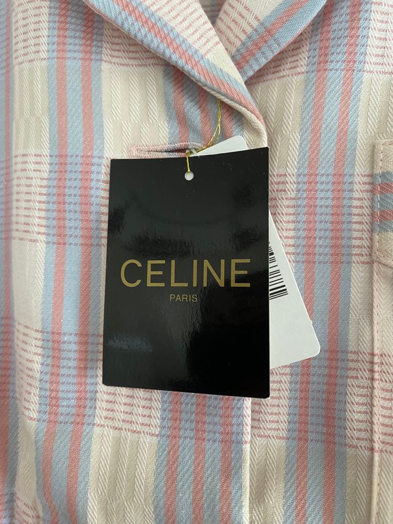 CELINE セリーヌ 長袖馬車刺繍 紳士パジャマ Fサイズ、最終値下げ