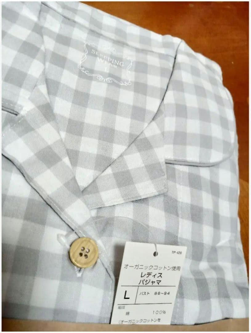 ◎新品　ダブルガーゼ　パジャマ　お揃い　チェック柄　M＆L　綿100%　ペア姉妹