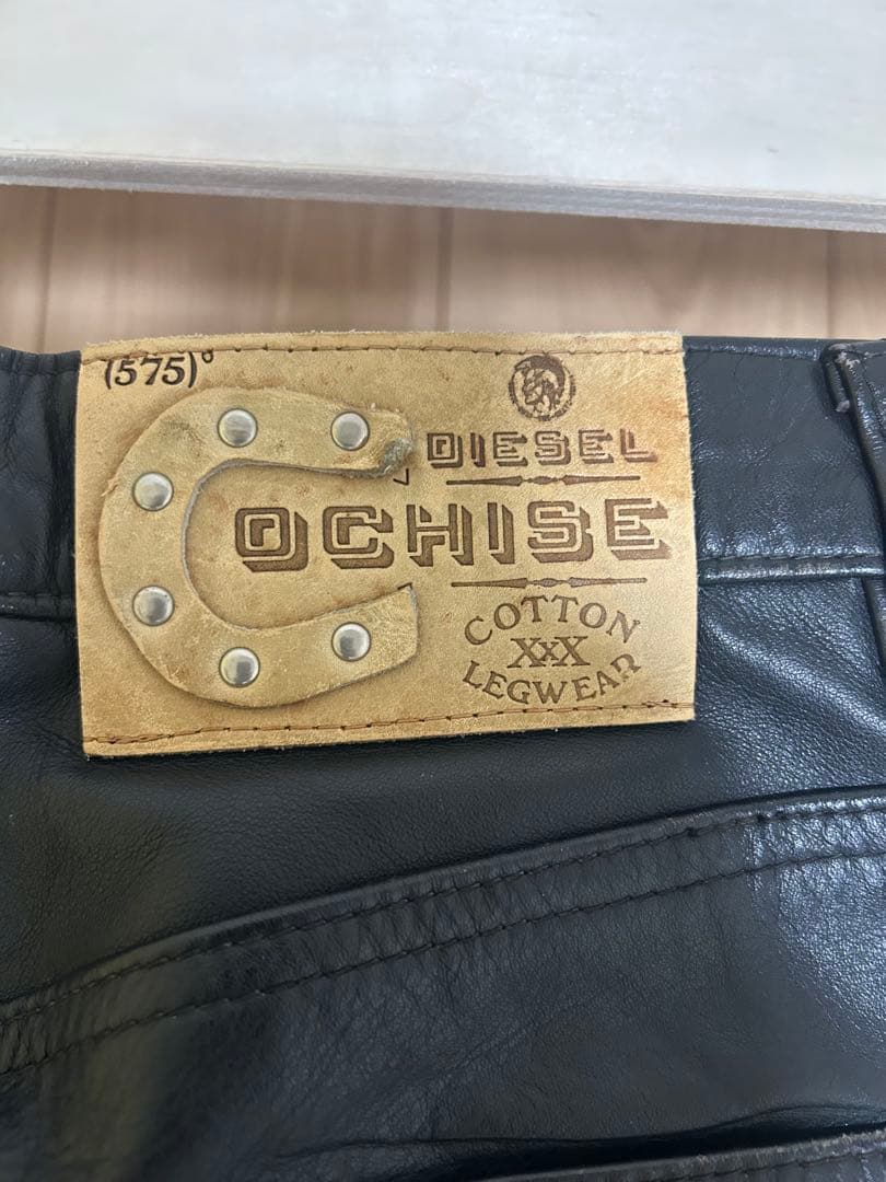 DIESEL OCHISE ブラック 本革レザーパンツ