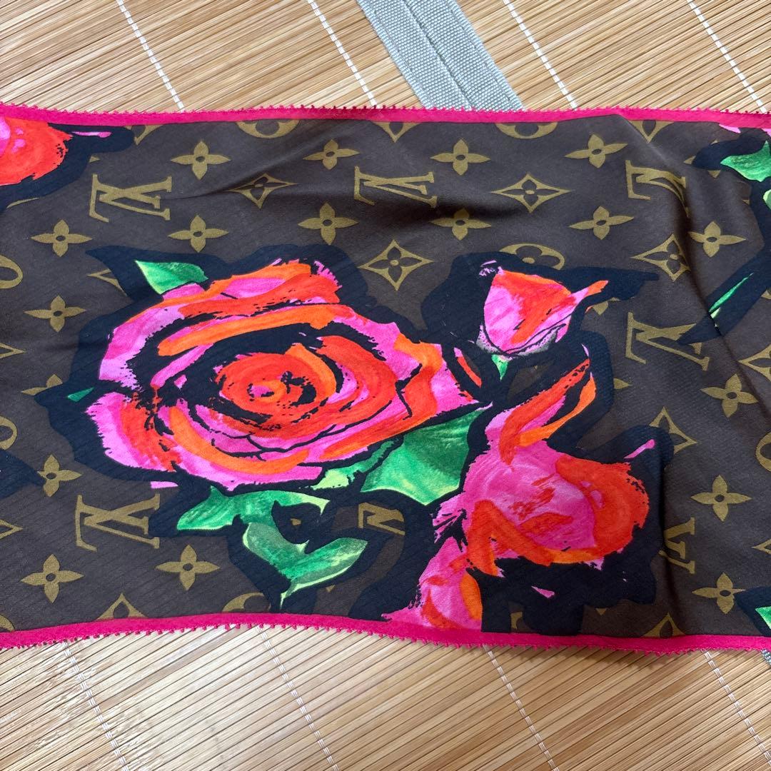 LOUIS VUITTON ルイヴィトン　薔薇柄　ストール　スカーフ